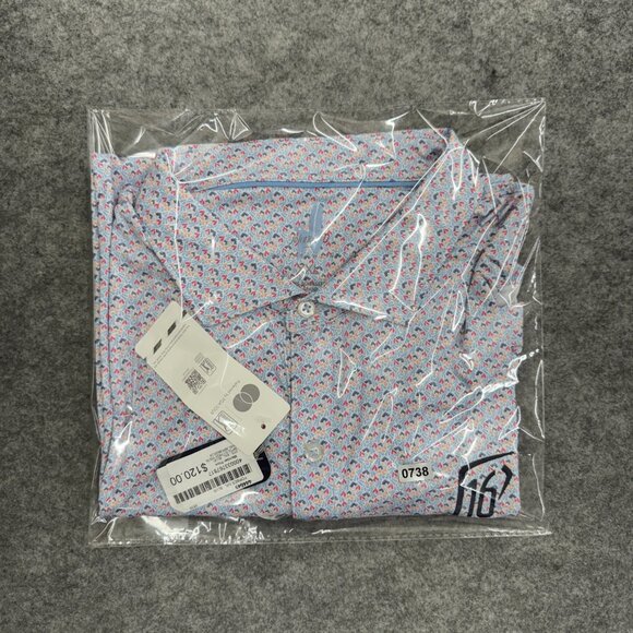 Johnnie-O Men's Polo Shirt, Sporty Activewear, UPF 50 Protection, Blue, XXL, NEW - Picture 13 of 13